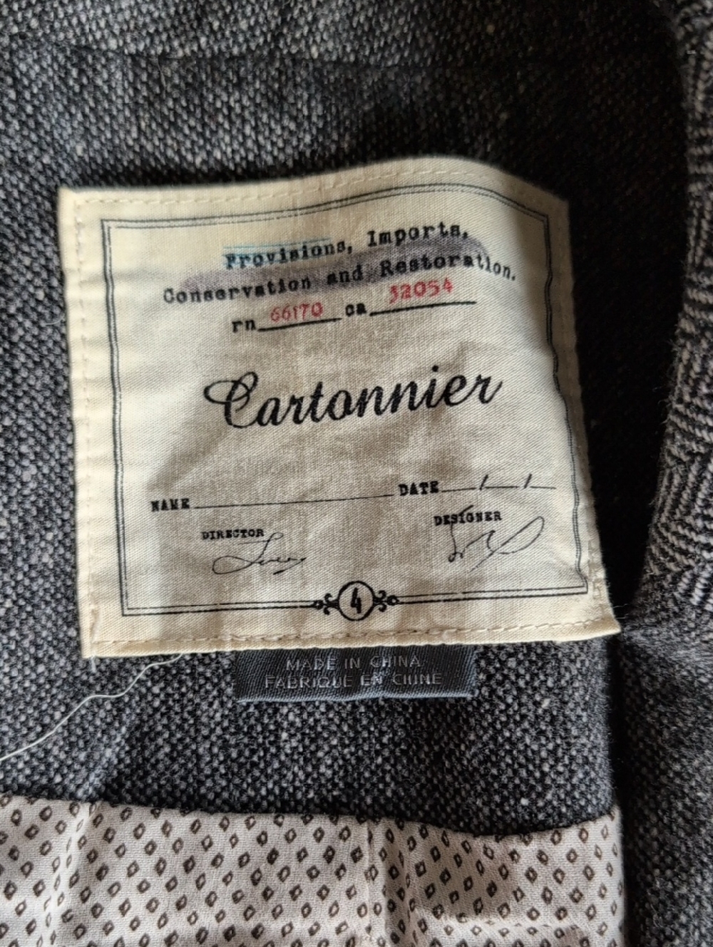 Cartonnier Mixed Media Blazer With Faux Vest Detail - Picture 2 of 6